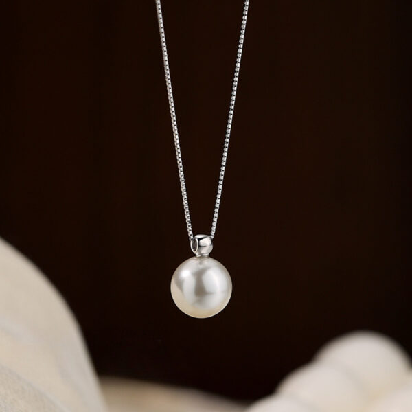 925 sterling silver pearl necklace light luxury necklace