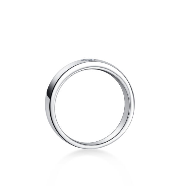 Silver Moissanite Men's Ring: Uncompromising Brilliance & Strength - Image 6