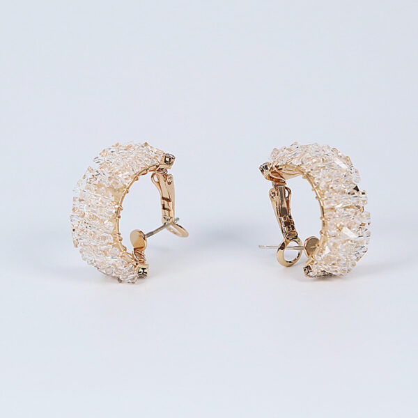 Exquisite super sparkling crystal hoop earrings - Image 3