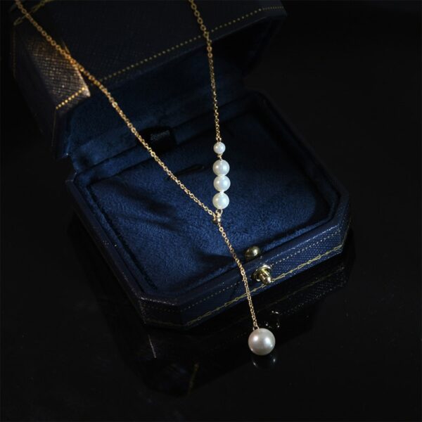 Sterling Silver & Pearl Necklace for Women - Image 2