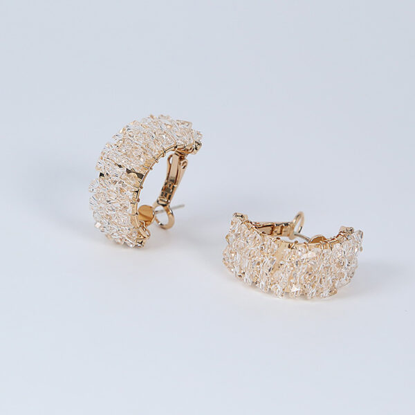 Exquisite super sparkling crystal hoop earrings - Image 4