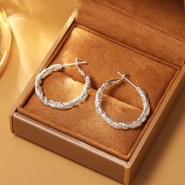 Sleek Sterling Silver Hoop Earrings